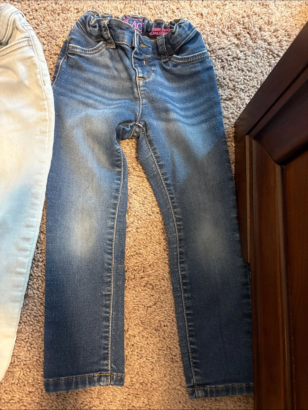 Girls' Elastic Waist Denim Legging Jeans - Light Blue, Medium Blue, Dark Blue